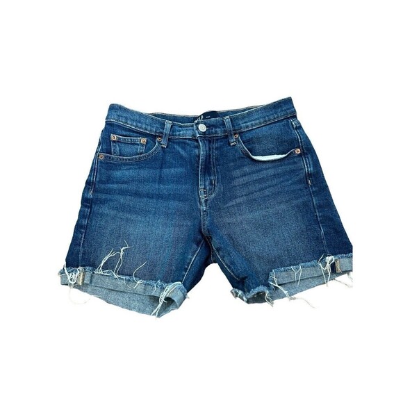Gap Denim Womens 27 Cuffed Fringe Hem 5 Inch Jean Short Size 4 - Picture 1 of 6